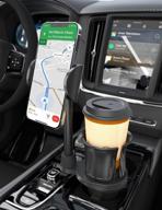 🚘 tryone car cup holder phone mount: ultimate universal auto cell phone stand with drink expand cup holder for truck, suv, and more - iphone, samsung, and android compatible! logo