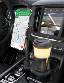 img 4 attached to 🚘 Tryone Car Cup Holder Phone Mount: Ultimate Universal Auto Cell Phone Stand with Drink Expand Cup Holder for Truck, SUV, and More - iPhone, Samsung, and Android Compatible!