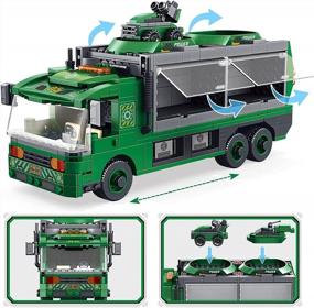 img 3 attached to STEM Robotics For Kids: PANLOS 655 PCS Military Vehicle Building Blocks Set For Ages 4-8
