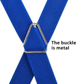 img 2 attached to 👔 Purple Elastic Adjustable Men's Suspender Braces - Top Men's Accessories for Ties, Cummerbunds & Pocket Squares