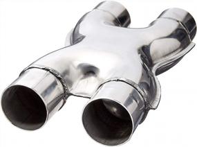 img 2 attached to TOTALFLOW TF-SSP2525 409 Stainless Steel 2.5 Inch X-Pipe-2.5" Dual (Inner Diameter) -Polished