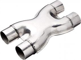 img 1 attached to TOTALFLOW TF-SSP2525 409 Stainless Steel 2.5 Inch X-Pipe-2.5" Dual (Inner Diameter) -Polished