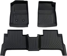 img 4 attached to Custom Fit Floor Mats for 2015-2022 Chevy Colorado Crew Cab/GMC Canyon Crew Cab | Cartist TPO Odorless High Edge Floor Liners 1st & 2nd Row | Ultimate Carpet Protection