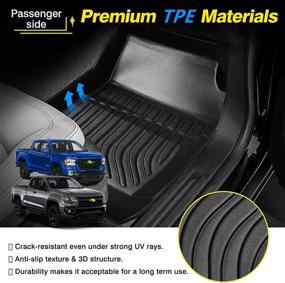 img 1 attached to Custom Fit Floor Mats for 2015-2022 Chevy Colorado Crew Cab/GMC Canyon Crew Cab | Cartist TPO Odorless High Edge Floor Liners 1st & 2nd Row | Ultimate Carpet Protection