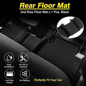 img 2 attached to Custom Fit Floor Mats for 2015-2022 Chevy Colorado Crew Cab/GMC Canyon Crew Cab | Cartist TPO Odorless High Edge Floor Liners 1st & 2nd Row | Ultimate Carpet Protection