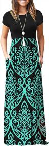 img 3 attached to Stay Comfy And Chic With AUSELILY Short Sleeve Maxi Dresses With Pockets