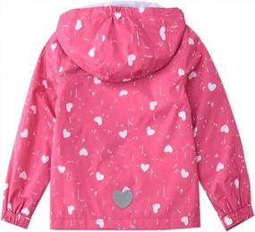 img 3 attached to Girls Waterproof Hooded Raincoat - Hiheart Lightweight Mesh Lined Jacket