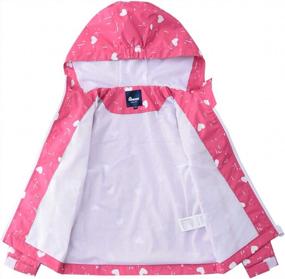img 2 attached to Girls Waterproof Hooded Raincoat - Hiheart Lightweight Mesh Lined Jacket