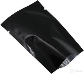 img 4 attached to 200 Pack Metallic Mylar Foil Open Top Sealable Bags: Perfect for Food Storage & Packaging (6x9cm, Black)