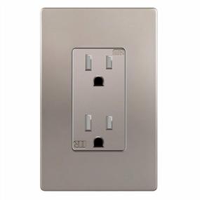 img 4 attached to ENERLITES Elite Series Tamper-Resistant Decorator Outlet With Self-Grounding, Child-Safety Features, UL Listed, Residential-Grade, 15A 125V, Nickel-Plated Wall Plate Included - 61501-TR-NKWP
