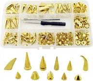 rock your style with 125 sets of gold bullet spikes kit: perfect for clothing, bags, and diy leather-craft projects logo