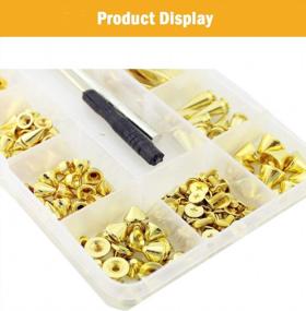 img 2 attached to Rock Your Style With 125 Sets Of Gold Bullet Spikes Kit: Perfect For Clothing, Bags, And DIY Leather-Craft Projects