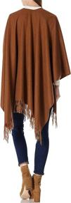 img 3 attached to Womens Poncho Cardigan Breezy Lane Women's Accessories : Scarves & Wraps