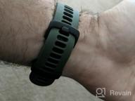 img 1 attached to Army Green-Black Silicone Watch Strap Compatible With Forerunner 220/230/235/620/630/735XT And Approach S20/S5/S6 Smartwatch - NotoCity Replacement Buckle Sport Band review by Carson Zoberman