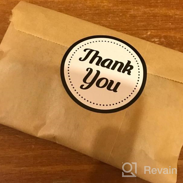 img 1 attached to Small Business Thank You Stickers - 2" Round Dot Black & White - 300 Labels Per Roll For Envelope Mailer Seals, Boutiques, Retailers, And Gift Packaging Supplies review by Simon Nugroho