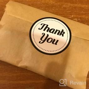 img 8 attached to Small Business Thank You Stickers - 2" Round Dot Black & White - 300 Labels Per Roll For Envelope Mailer Seals, Boutiques, Retailers, And Gift Packaging Supplies