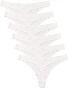 img 4 attached to Comfortable Seamless Thongs For Women - Soft And Breathable Underwear