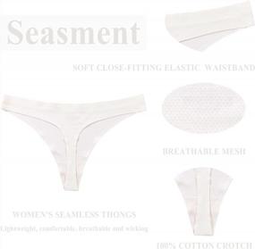 img 3 attached to Comfortable Seamless Thongs For Women - Soft And Breathable Underwear