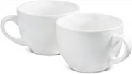 enjoy your coffee and soups in style with lauchuh's large porcelain mugs - set of 2 - jumbo size - 24 ounce capacity - perfect for latte and cappuccino логотип