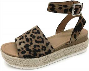 img 4 attached to Stylish Studded Wedge Sandals With Ankle Strap For Women By LUFFYMOMO - Perfect For Summer!