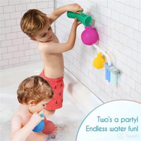 img 2 attached to STEM Inspired Toddlers Bath Toys - PLAYFRIENDS Gifts: No Mold Bathtub Waterfall Silicone Sensory Toy Set with Wall Suction, for Extended Hours of Kids Bath Tub Fun Time