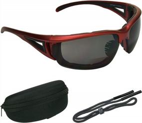 img 4 attached to Bikershades Z87 Wind-Proof Padded Motorcycle Sunglasses With Built-In Bifocal Readers For Enhanced Safety