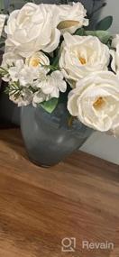 img 8 attached to Silk Peony Artificial Flower Bouquet With Roses - Perfect For Weddings And Home Decor, Pack Of 2