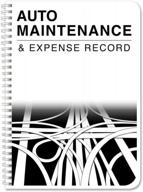 auto maintenance and expense log book - 100 pages, 5" x 7", wire-o bound, car maintenance tracker record book, perfect for tracking car expenses (log-100-57cw-pp(auto-maintenance)) by bookfactory logo