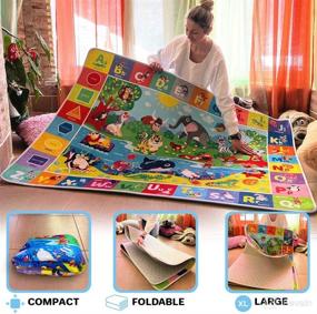 img 1 attached to 🐨 QUOKKA Plush ABC Playmat for Babies: Extra Thick, Non-Slip Rug for Crawling and Play - Foldable Care Mat for Boys and Girls Playroom