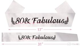 img 2 attached to 80th Birthday Gifts for Women, Crystal Tiara and Sash Set, Fabulous 80th Sash and Tiara, Decorations for 80th Birthday Women, Party Supplies for Happy 80th Birthday Celebration