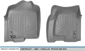 img 1 attached to 🚘 SMARTLINER Grey Floor Mats for 1999-2007 Silverado/Sierra 1500/2500/3500 & More – Top-Quality Liner!