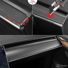 img 2 attached to ABS Matte Carbon Fiber Dashboard Cover Wrap for Tesla Model 3 Model Y 2016-2022: DXGTOZA Dashboard Accessories