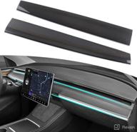 abs matte carbon fiber dashboard cover wrap for tesla model 3 model y 2016-2022: dxgtoza dashboard accessories логотип