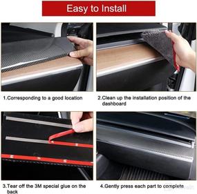 img 1 attached to ABS Matte Carbon Fiber Dashboard Cover Wrap for Tesla Model 3 Model Y 2016-2022: DXGTOZA Dashboard Accessories