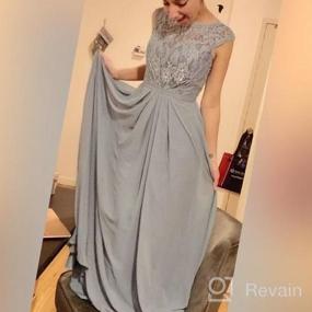 img 6 attached to Women'S Cap Sleeve Lace A-Line Bodice Formal Evening Gown Bridesmaid Dress