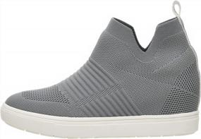 img 3 attached to Cushionaire Women'S Knit Sneakers With Hidden Wedge And Memory Foam - Wide Width Collection Included!