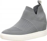 cushionaire women's knit sneakers with hidden wedge and memory foam - wide width collection included! logo