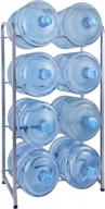 ationgle 5 gallon water cooler jug rack for 8 bottles, 4-tier detachable water bottle holder heavy duty q235 carbon steel water jug organizer with floor protection for kitchen office home logo