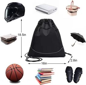 img 3 attached to 🏍️ Lightweight Motorcycle Helmet Drawstring Backpack, Ideal Storage Bag for Sports & Outdoor Activities