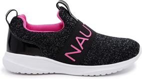 img 3 attached to Nautica Fashion Sneaker Running Youth Black Boys' Shoes ~ Outdoor