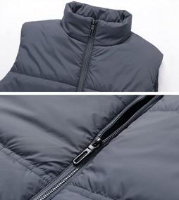 img 1 attached to 🧥 Vcansion Men's Stand Collar Padded Vest Coats: Stylish and Durable Outdoor Casual Wear