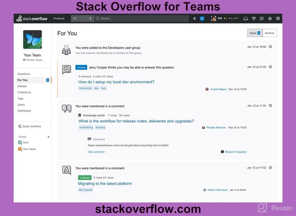 img 1 attached to Stack Overflow for Teams review by Keith Morris