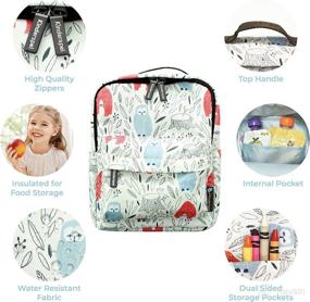 img 3 attached to 🌳 Compact Insulated Lunch Bag for Toddlers, Kinderspel Backpack with Chest Harness & Removable Safety Leash, EZ Wear Non-Slip Design, Water-Resistant Toddler Travel Bag, Calm Forest