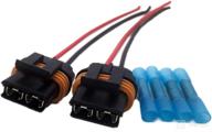 🔌 nearly 2 sets fan cooling connector pigtail wiring harnesses, compatible with ford, chevrolet corvette camaro tpi, lt1, ls1, ls6 логотип