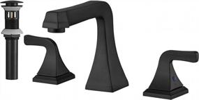 img 4 attached to Upgrade Your Bathroom With Bathfinesse 3-Hole Black Faucet Set With Pop-Up Drain Assembly