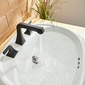 img 2 attached to Upgrade Your Bathroom With Bathfinesse 3-Hole Black Faucet Set With Pop-Up Drain Assembly