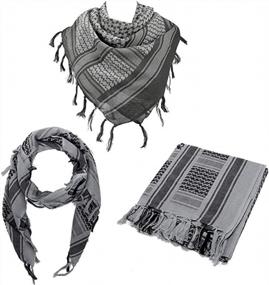 img 1 attached to Thickened Military Shemagh Arab Scarf Wrap For Women And Men - Tactical Desert Keffiyeh, Measuring 43"X43