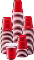 🍾 [100 count - 2 oz.] red mini plastic shot glasses - disposable jello shot cups логотип