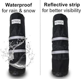 img 1 attached to 🐾 GLE2016 Waterproof Dog Boots: Anti-Slip Snow Shoes with Reflective Sole, Warm Lining - Ideal for Snowy Winters - 2 Pairs