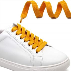 img 2 attached to 2 Pairs Of DELELE Thick, Hollow Flat Shoelaces For Athletic Shoes With Solid Strings